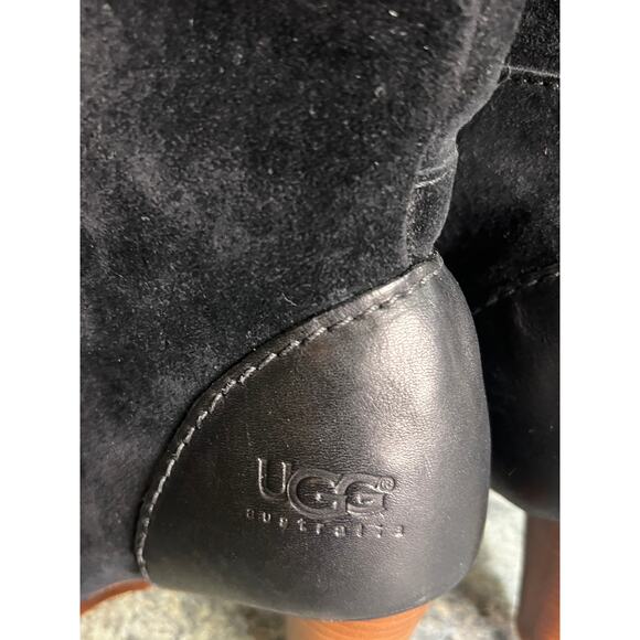 UGG Black and Cream Ankle Boots - Picture 8 of 9